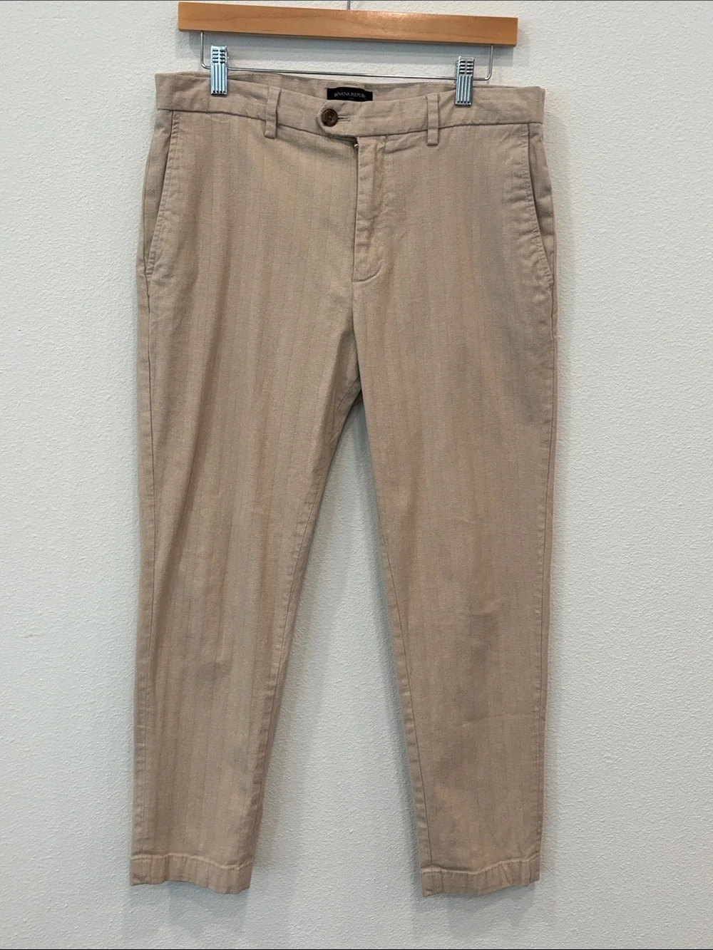 Banana Republic Men's Cotton Blend Tan Chino Pants Size 32/30